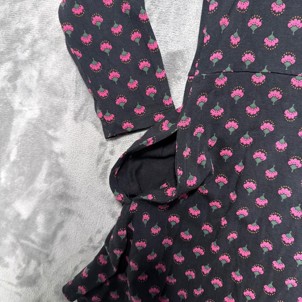Gudrun Sjöden Black Tunic with Pink Floral Dots - Picture 3 of 6